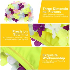 LIOOBO Swimming Cap, Stylish, Swimming Cap, Stretchy, Durable, Loose, Pool Hat, Women's, Petal Decoration, Pool, Beach, Sea, Hot Springs