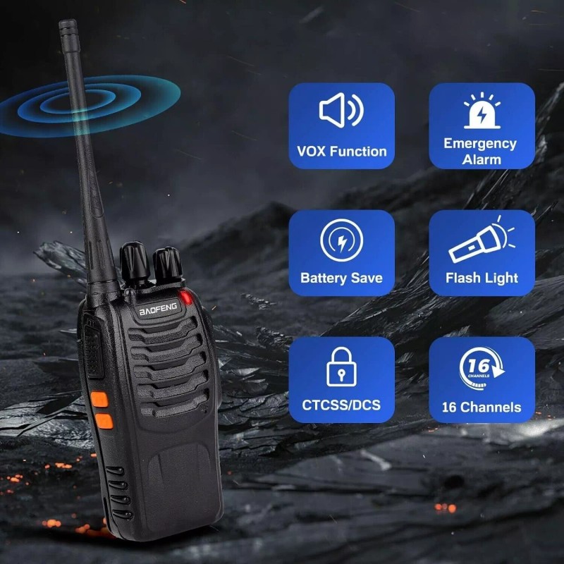 all-in-one_emporium Long Range Walkie Talkie 2 Set 50 Mile Two