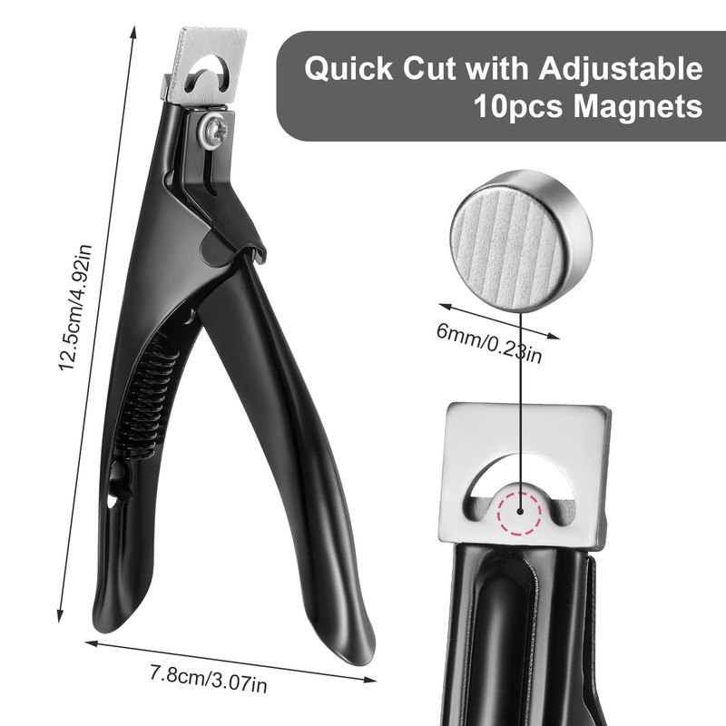 Metal Premium Adjustable Nail Clippers with Magnets Sizers Manicure Sharp