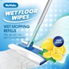 NuValu Wet Floor Wipes, Wet Mopping Refills, Lemon Scented Pre-Moistened,