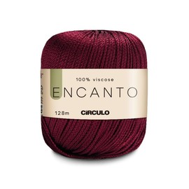 CIRCULO Encanto Slim Yarn 100% Viscosa - Lujo y Brillo - Hilo deportivo - 262 yardas, 3.5 oz - Color 3794 - Burdeos