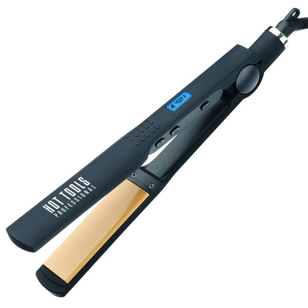 HOT TOOLS Professional Wide Plate Digital Salon Flat Iron for