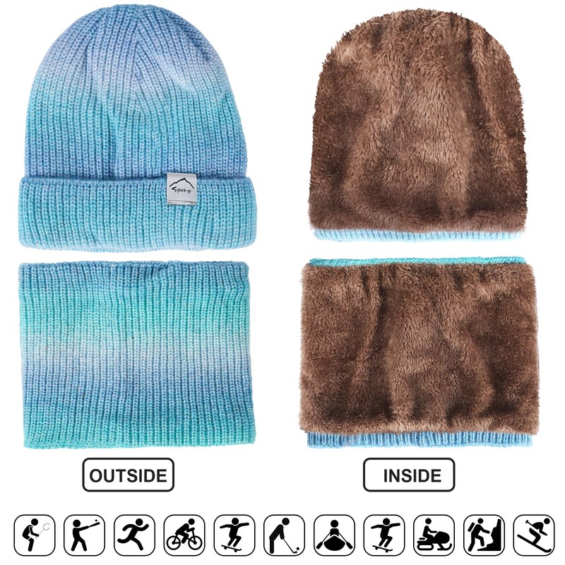 TAGVO Winter Hat and Loop Scarf Women's Winter Warm Hat