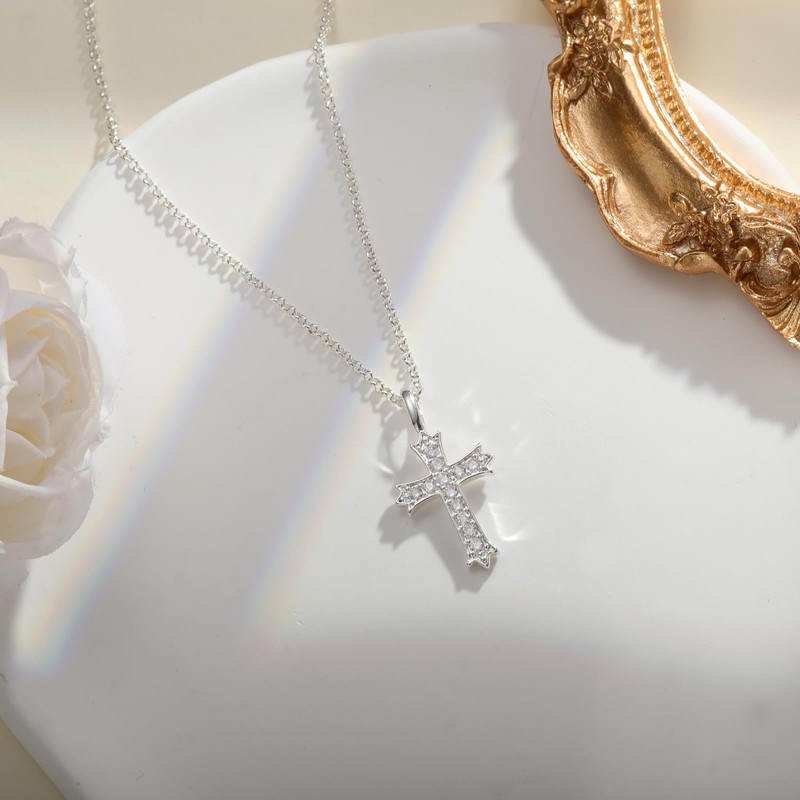 Tasiso Cross Necklace, Men's, Women's, Popular, Hypoallergenic, Cross Necklace, Gold