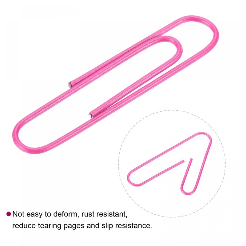 sourcing map Paper Clips Medium Size 2 Inch Vinyl Coated
