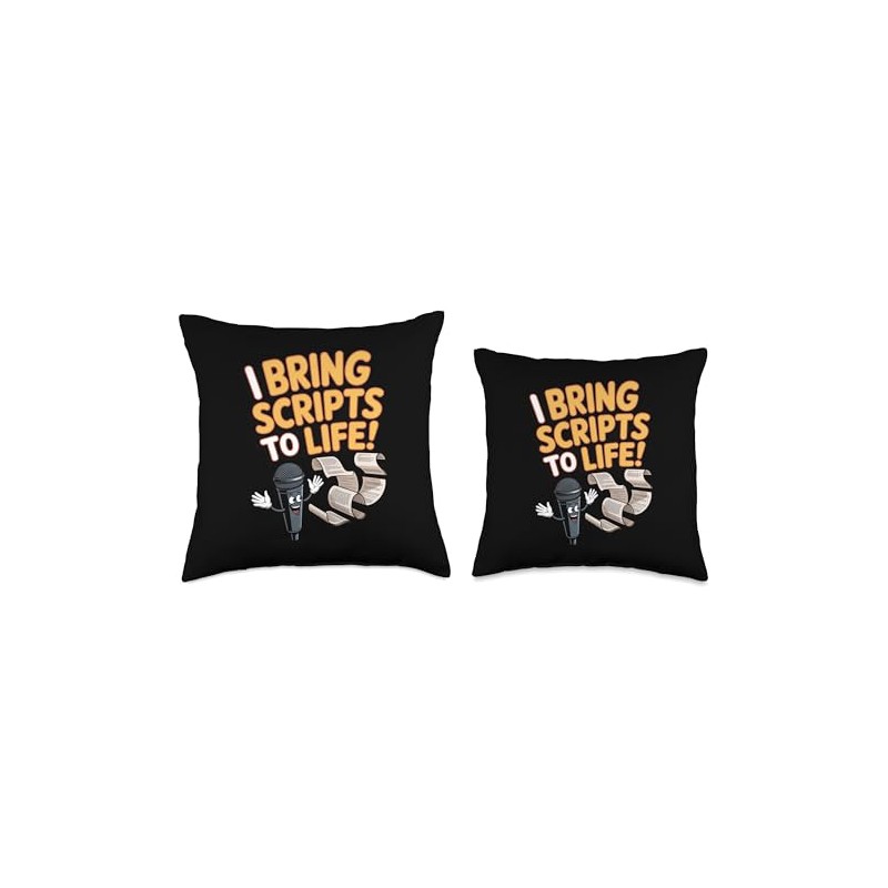 Bringing Scripts to Life Voice Actor Talent Art Throw Pillow