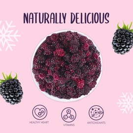 Freeze Dried BlackBerry Whole 250g - No Added Sugar, 100% Natural, Gluten Free, Vegan Friendly