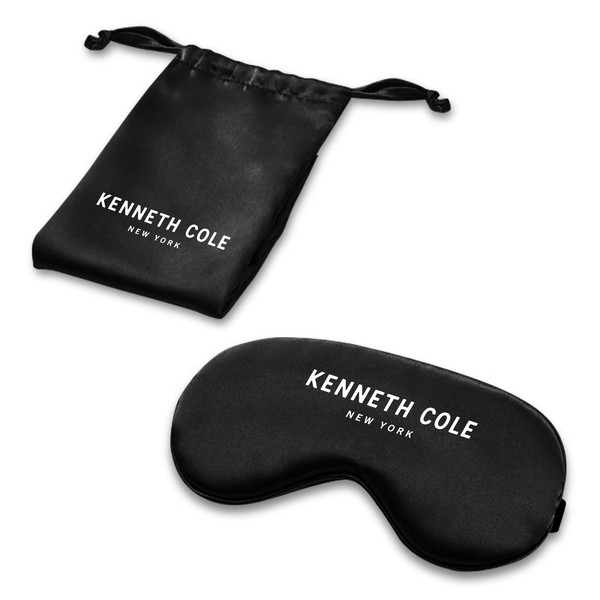 Kenneth Cole Satin Eye Mask - Eyeshade with Elastic Strap
