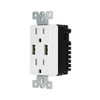 DATA COMM Electronics 48-0204-WH High-Speed Décor Duplex Receptacles Electrical Wall