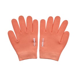 PURE CODE Moisturizing Gel Gloves for Dry Skin, Medium (Peach)
