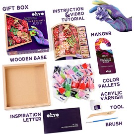 OKTO Art Kit Passion | Succulents Art Set 3D for Home Wall Decor | Craft Kits for Adults and Teen | Craft Box with Modeling Clay for Succulents Fun Stuff Hobbies Kits Succulent DIY Kits