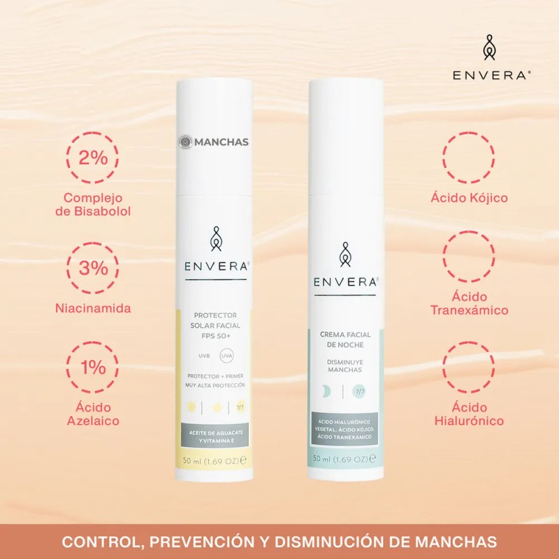 Envera Kit Adios Manchas Protector Fps 50 + Crema De