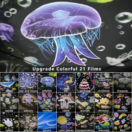 21 Sets of Films, Projector Night Light for Kids Bedroom, Ceiling, Kids Night Light Projector, Star Galaxy Projector with 360° Rotation for Baby Toddler Girls, Birthday, Christmas, Nursery, Room Decor
