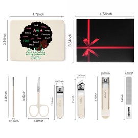 TTJHGYQO Nail Clippers and Beauty Tool Portable Set Nail Clipper Set Manicure Set 6 in 1 AKA Sorority Gifts Suitable for for Women Home, Workplace, Outdoor Travel,Etc. (AKA 1908 White)