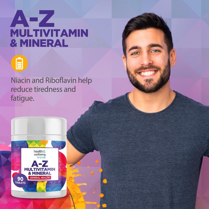 A-Z Multivitamin and Minerals Tablets, Vitamins for Men's and Women's,