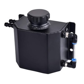 EVIL ENERGY Overflow Tank,Coolant Radiator Tank,Reservoir Expansion,Universal 1L Aluminum Black