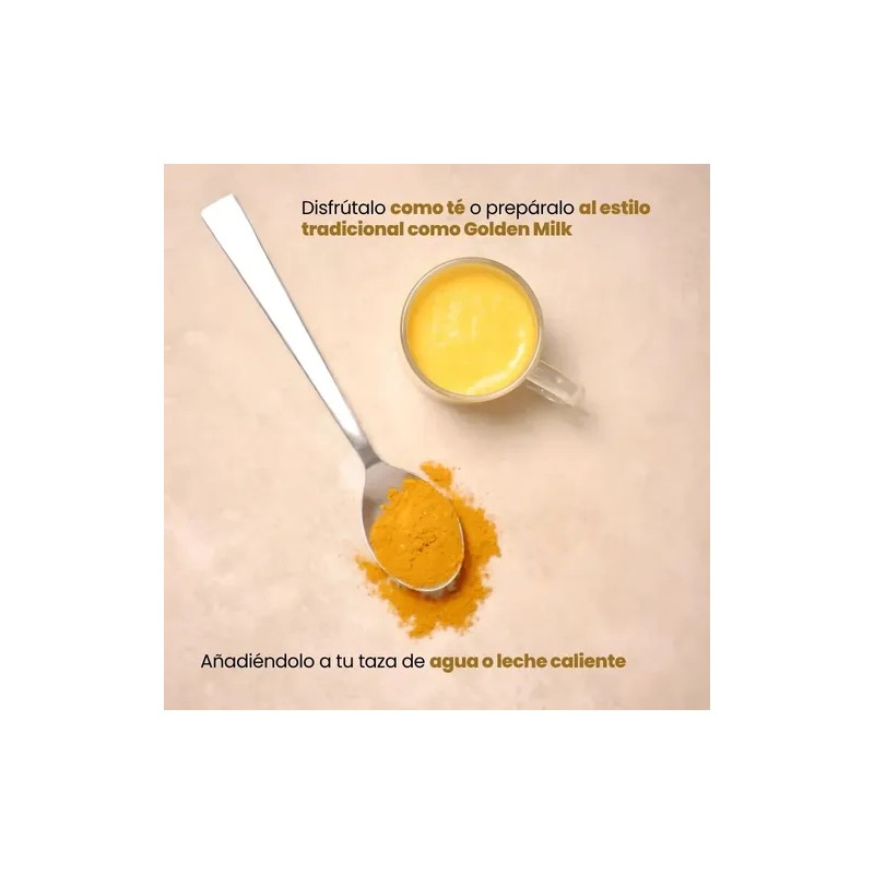 Golden Milk Leche Dorada Goltee Frasco 90g Rinde 130 Tazas