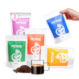 Driftaway Coffee Explorer Box, 5 Pack Coffee Tasting Kit - Single-Origin Beans from Around the World - 5 Fresh Roasts - Sustainable Sourcing, Small-Scale Farmers - Gourmet Coffee Variety Gift Set (Whole Bean, 2 Ounce (Pack of 5))