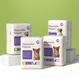 Disposable Female Dog Diapers Super Absorbent Leak-Proof for Heat Incontinence TravelSize: S, Color: White