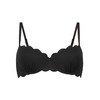Hunkemöller Scallop Padded Underwire Bikini Top, nero