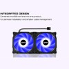 upHere 240mm AIO Square Frame Case Fan PF240BE3 3-Pin Blue