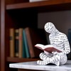 SHENGTIAN Resin Reading Woman Statue - Reading Nook Decor, Desk