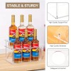 1PC 2-Tier Acrylic Coffee Syrup Organizer Rack Heavy-Duty 6-Bottle Capacity