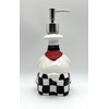 ACK Hand Painted Ceramic Happy Chef Collection Refillable Soap Dispenser,
