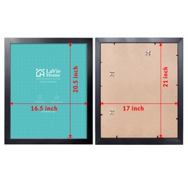 LaVie Home 17 x 21 Picture Frame, 21x17 Poster Frame with High Definition Plexiglass, Horizontal or Vertical Wall Gallery 17 x 21 Poster Frames Suitable for Photos, Artworks, Posters,Puzzle, Black 1pc