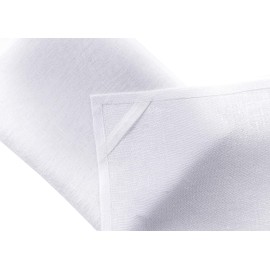 Solino Home Linen Kitchen Towels Set of 2 – White 17 x 26 Inch – 100% Pure Linen Kitchen/Tea Towels – Machine Washable and Handcrafted from European Flax