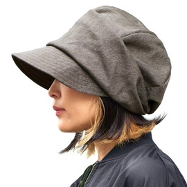 Casual Box: CHARM Casket/Winter UV Protection, One Size Fits All / 3 Colors Available, Organic Cotton, Women's Medical Hat, Braun