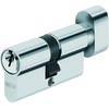 ABUS Türzylinder mit Knopf, Silber, 46857