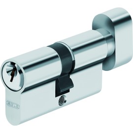 ABUS Türzylinder mit Knopf, Silber, 46857