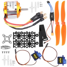 EVGATSAUTO Brushless Motor and Regulator, RC Aircraft Motor, Remote Control RC Airplane, 2212 KV2200 Motor, 6035 Propeller Servo, 30A Regulator, XT60 Kit
