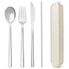 SUOXU Cutlery Set with Case,Stainless Steel Flatware Set 4-Piece Set:Knife