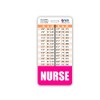 Nurse Badge Buddy Vertical w/Height & Weight Conversion Charts (Pink)