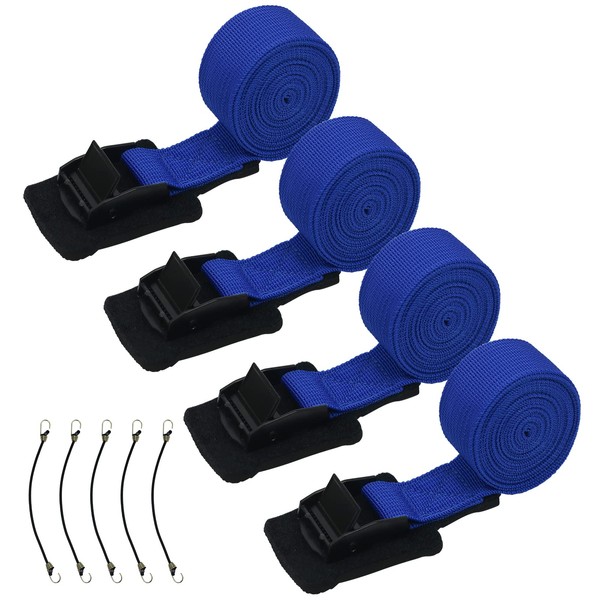 Pack of 4 Tie Down Straps 2.5 cm x 2.5