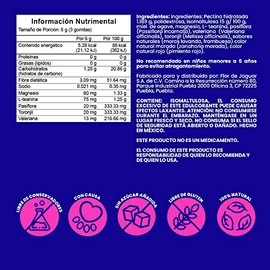 FLOR DE JAGUAR I RLX Gummies 180g I Deliciosas gomitas veganas sabor blueberry-lavanda y frambuesa I Ayudan a conciliar un sueño profundo, combaten el