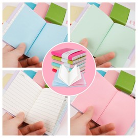 12 Pcs Smile Pocket Notebooks with 6 Color, Mini Diary Notepad Memo Book, Small Journal with PU Cover, Portable Candy Colors Note Book for School Office Supplies, Kawaii Notebook for Girls Women Gifts (12 PCS)