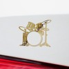 Decal Stickers Of Detailed Drum Set (Metallic Gold) Premium Waterproof