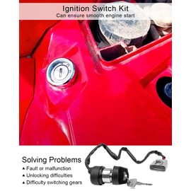 Qnbes Ignition Switch Lock with Key Compatible with CFMOTO CFORCE 400 CF400AU 500 S CF500AU 2016-2022 Replace 9GQ0-010100