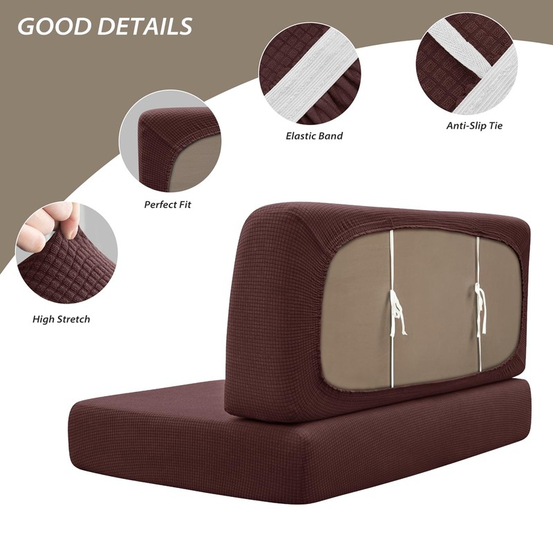 Gollense RV Dinette Cushion Covers Set of 2, Waterproof Stretch
