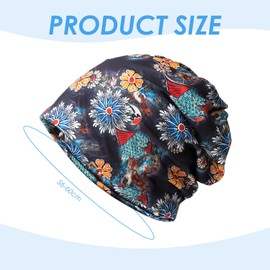 EHDWXVZM 1 Piece Summer Thin Jumper Hat, British Women's Hat, Women's Summer Hat, Floral Lightweight Loose Hat, black