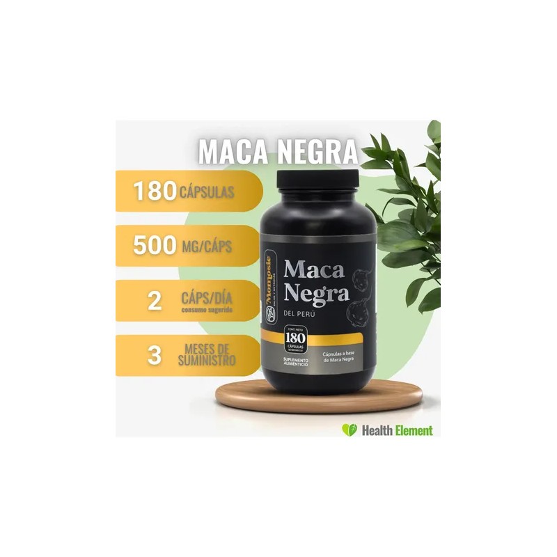 Maca Negra Peruana 1000 Mg Testosterona 180 Cápsulas Momosie