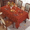 SASTYBALE Fall Tablecloths for Rectangle Tables - 60x84 Inch Rust