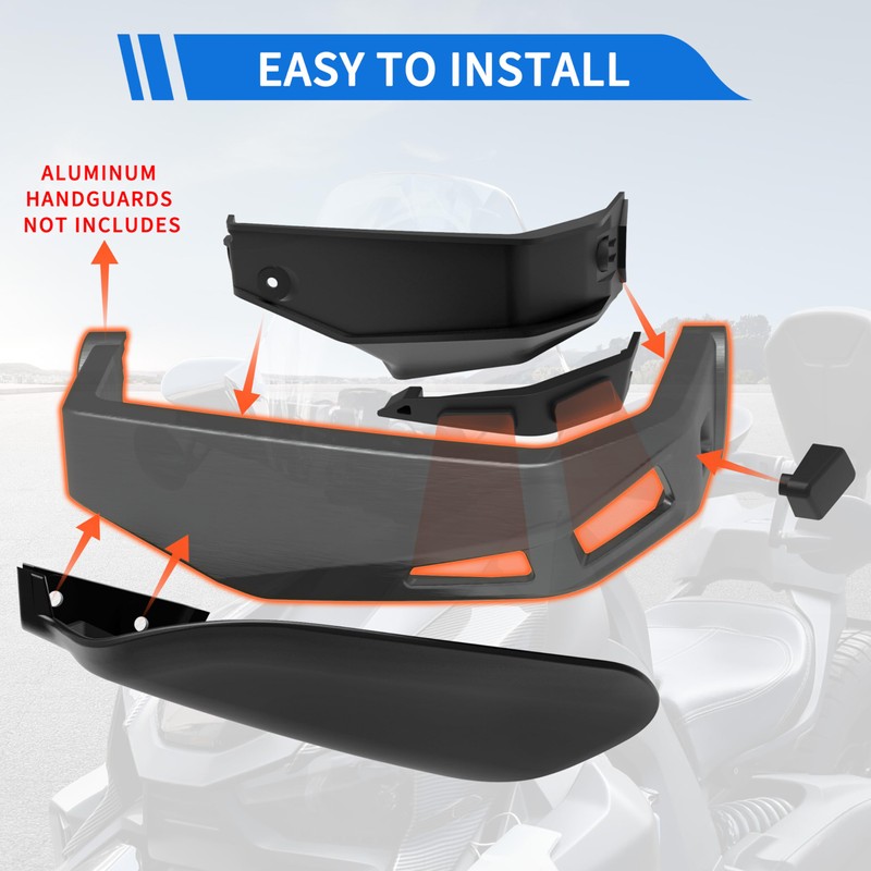 KATIMOTO Handguards Wind Deflector for Can Am Ryker All Models,