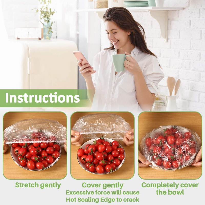 MAQIHAN 100 Bowl Covers Bread Proofing - Extra Large Plastic