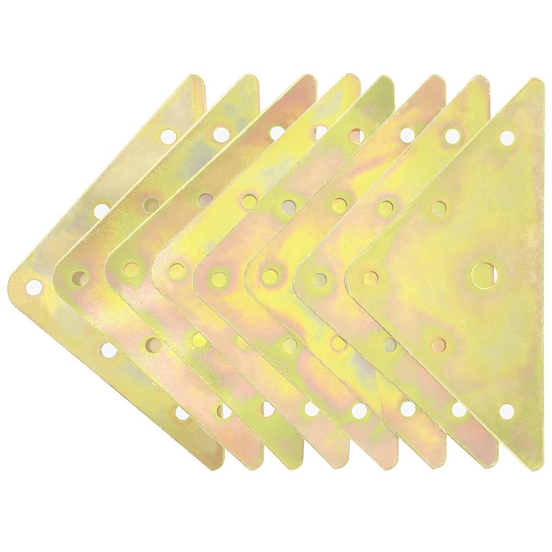 8 PCS Flat Triangle Metal Fixing Plate Brace Corner Brackets
