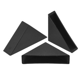 QUARKZMAN Corner Protection Edge Protection 10 x 50 mm Triangle Shape Glass Corner Protectors Cushion Pack of 20 Plastic Corner Protectors for Corner Protection of Glass, Mirrors, Tiles, Black