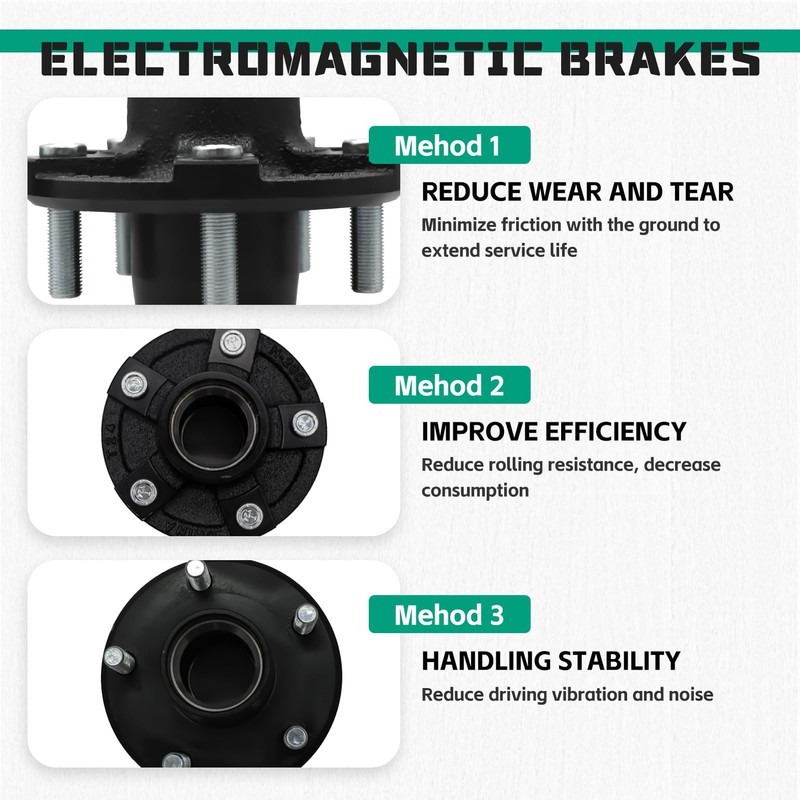 2 Sets 2000lb Trailer Hub Kit 5 Bolt 4.5" Trailer